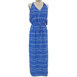NWT Ivanka Trump White/Blue Maxi Dress Sz 14